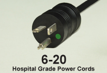 NEMA 6-20 Hospital Grade AC Power Supply Cords and AC Cables
