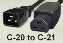 C-20 to C-21 AC Power Cords and AC Cables