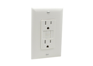 15 AMPERE-125 VOLT (NEMA 5-15R) GFCI DUPLEX OUTLET, (60Hz), 4mA-6mA TRIP, CLASS A RATED, SHUTTERED CONTACTS, AUTOMATIC GFCI CIRCUIT TEST, TEST / RESET BUTTONS, ON / OFF LIGHT & TRIP INDICATOR, IMPACT RESISTANT NYLON BODY & WALL PLATE, AUTOMATIC GROUND FEATURE, BACK AND SIDE WIRED TERMINALS ACCEPT #10, 12, 14 AWG CONDUCTORS, 2 POLE-3 WIRE GROUNDING, (2P+E). WHITE.

<br><font color="yellow">Notes: </font> 
<br><font color="yellow">*</font> Operating and storage temp. = -35�C to +66�C, 10ka short circuit rating.
<br><font color="yellow">*</font> Automatic circuit test = GFCI circuit tested automatically every 3 seconds.
<br><font color="yellow">*</font> Safelock protection = Outlet power shuts off if internal components damaged.
<br><font color="yellow">*</font> Miswire protection= Power to outlet & downstream outlets prevented if line / load terminals are wired incorrectly.
