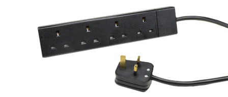 UK, BRITISH, UNITED KINGDOM 13 AMPERE-250 VOLT 4 OUTLET PDU POWER STRIP, BS 1363A TYPE G SOCKETS (UK1-13R), SHUTTERED CONTACTS, 2 POLE-3 WIRE GROUNDING (2P+E), 2.0 METER (6FT-7IN) CORD WITH 13A-250V (BS 1362) FUSED ANGLE PLUG (UK1-13P). BLACK.

<br><font color="yellow">Notes: </font> 
<br><font color="yellow">*</font> For horizontal rack mount applications use #52019, #52019-BLK rack mounting plates.
<br><font color="yellow">*</font> British, United Kingdom power cords, plugs, GFCI-RCD outlets, connectors, socket strips, extension cords, plug adapters listed below in related products. Scroll down to view.
