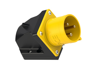 PCE 5239-4, WALL MOUNT INLET, 30A/32A-120V, SURFACE MOUNT BOX, SPLASHPROOF IP44, 4h, 2P3W, YELLOW.
<br>PIN & SLEEVE SURFACE, WALL MOUNT INLET. cULus Approved. Conformity Standards, UL 1682, UL 1686, IEC 60309-1, IEC 60309-2, CSA C22.2 182.1, CEE, EN 60309-1, EN 60309-2.

<br><font color="yellow">Notes: </font>
<br><font color="yellow">*</font> 5239-4 has internal wiring polarity orientation designed for use in North America and therefore is C(UL)US approved. If point of use for this product is outside North America use our 999 series pin and sleeve devices which meet approvals and polarity requirements for European countries. <a href="https://internationalconfig.com/icc6.asp?item=999-2758-NS" style="text-decoration: none">999 Series Link</a>
<br><font color="yellow">*</font> View "Dimensional Data Sheet" for extended product detail specifications and device measurement drawing.
<br><font color="yellow">*</font> View "Associated Products 1" for general overview of devices within this product category.
<br><font color="yellow">*</font> View "Associated Products 2" to download IEC 60309 Pin & Sleeve Brochure containing the complete cULus listed range of pin & sleeve devices.
<br><font color="yellow">*</font> Select mating IEC 60309 IP44 splashproof and IP67 watertight devices individually listed below under related products. Scroll down to view.