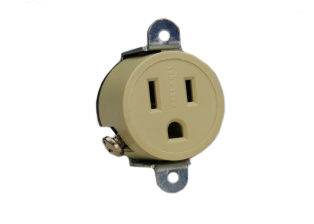 15 AMPERE-125 VOLT AC (USA / CANADA) PANEL MOUNT OUTLET, NEMA 5-15R TYPE B, SPECIFICATION GRADE, SIDE WIRED, SCREW TERMINALS, 2 POLE-3 WIRE GROUNDING (2P+E). IVORY. 

<br><font color="yellow">Notes: </font> 
<br><font color="yellow">*</font> Terminal screw torque = 1.6 Nm-2.0 Nm.
<br><font color="yellow">*</font> Locking versions that accept straight blade 15A-125V (NEMA 5-15P) plugs, Japan 15A-125V (JA1-15P) plugs are available. <font color="yellow">#78508-LK locking outlet prevents accidental disconnect.</font>
<br><font color="yellow">*</font> Plugs, receptacles, outlets, power strips, connectors, inlets, power cords, weatherproof outlets, plug adapters are listed below in related products. Scroll down to view.

 