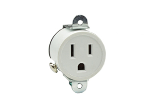 15 AMPERE-125 VOLT AC (USA / CANADA) PANEL MOUNT OUTLET, NEMA 5-15R TYPE B, SPECIFICATION GRADE, SIDE WIRED, SCREW TERMINALS, 2 POLE-3 WIRE GROUNDING (2P+E). WHITE. 

<br><font color="yellow">Notes: </font> 
<br><font color="yellow">*</font> Terminal screw torque = 1.6 Nm-2.0 Nm.
<br><font color="yellow">*</font> Locking versions that accept straight blade 15A-125V (NEMA 5-15P) plugs, Japan 15A-125V (JA1-15P) plugs are available. <font color="yellow">#78508-LK locking outlet prevents accidental disconnect.</font>
<br><font color="yellow">*</font> Plugs, receptacles, outlets, power strips, connectors, inlets, power cords, weatherproof outlets, plug adapters are listed below in related products. Scroll down to view.

 