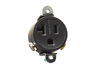 20 AMPERE-125 VOLT AC (USA / CANADA) PANEL MOUNT OUTLET, NEMA 5-20R TYPE B, SPECIFICATION GRADE, SIDE WIRED, SCREW TERMINALS, 2 POLE-3 WIRE GROUNDING (2P+E). BLACK. 

<br><font color="yellow">Notes: </font> 
<br><font color="yellow">*</font> Terminal screw torque = 1.6Nm-2.0Nm.
<br><font color="yellow">*</font> Outlet accepts NEMA 5-20P (20A-125V) & NEMA 5-15P (15A-125V) plugs.
<br><font color="yellow">*</font> Plugs, receptacles, outlets, power strips, connectors, inlets, power cords, weatherproof outlets, plug adapters are listed below in related products. Scroll down to view.