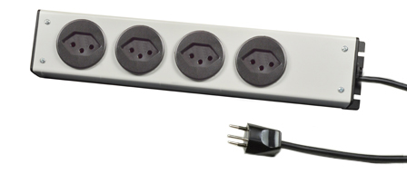 SWITZERLAND 10 AMPERE-250 VOLT SEV 1011 (SW1-10R) 4 OUTLET PDU POWER STRIP, 10 AMP CIRCUIT BREAKER, 2 POLE-3 WIRE GROUNDING (2P+E), 3.0 METER (9FT-10IN) POWER CORD. BLACK BASE/GRAY COVER. 

<br><font color="yellow">Notes: </font> 
<br><font color="yellow">*</font> For horizontal rack applications use #52019, #52019-BLK mounting plates.
<br><font color="yellow">*</font> Switzerland plugs, outlets, power cords, connectors, outlet strips, GFCI sockets listed below in related products. Scroll down to view.