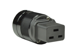 AUDIO-HIFI 20A-125V C-19 CONNECTOR. IEC 60320 C-19 CONNECTOR, UL/CSA LISTED 20A-125V, 20A-250V, IMPACT RESISTANT NYLON BODY, MOISTURE/DUST SHIELD, 2 POLE-3 WIRE GROUNDING (2P+E), CLAMP TYPE SCREW TERMINALS ACCEPT 10/3, 12/3, 14/3, 16/3, 18/3 AWG CONDUCTORS, CORD GRIP RANGE = 0.300-0.655" DIA. CORD, BLACK.