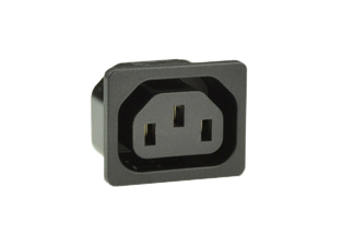 IEC 60320 C-13 POWER OUTLET, 15 AMPERE-250 VOLT AND 10 AMPERE-250 VOLT, SNAP-IN MOUNT FOR 1.5 mm THICK PANEL, 6.3 x 0.8 mm (0.250" x 0.032") QUICK CONNECT Q.D. TERMINALS, 2 POLE-3 WIRE GROUNDING, IP30 RATED, BLACK. 

<br><font color="yellow">Notes: </font> 
<br><font color="yellow">*</font> Operating temp. = -25�C to +70�C.
<br><font color="yellow">*</font> Material = Polyamide 6.6, UL 94V-0.
<br><font color="yellow">*</font> Models also available for 1.0, 1.2, 1.5, 2.0, 2.5 and 3.0 mm thick panels.

<br>
<br>
Models available:
<br>
(1.0mm thick panels - <a href="http://internationalconfig.com/documents/57320X1.0M.pdf" style="text-decoration:none" target="_blank">57320X1.0M</a>) 
(1.2mm thick panels - <a href="http://internationalconfig.com/documents/57320X1.2M.pdf" style="text-decoration:none" target="_blank">57320X1.2M</a>)
(1.5mm thick panels - <a href="http://internationalconfig.com/documents/57320.pdf" style="text-decoration:none" target="_blank">57320</a>)<br>
(2.0mm thick panels - <a href="http://internationalconfig.com/documents/57320X2.0M.pdf" style="text-decoration:none" target="_blank">57320X2.0M</a>) 
(2.5mm thick panels - <a href="http://internationalconfig.com/documents/57320X2.5M.pdf" style="text-decoration:none" target="_blank">57320X2.5M</a>) 
(3.0mm thick panels - <a href="http://internationalconfig.com/documents/57320X3.0M.pdf" style="text-decoration:none" target="_blank"">57320X3.0M</a>)

