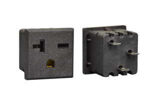 20 AMPERE-250 VOLT AC (USA / CANADA) "SNAP-IN" PANEL MOUNT OUTLET, NEMA 6-20R, TYPE B, 35mmX35mm SIZE, 0.250" (6.3mm) QUICK CONNECT / SOLDER TERMINALS, NYLON. BLACK. 

<br><font color="yellow">Notes: </font> 
<BR><font color="yellow">*</font> Material: Nylon, UL94V-0 rated.
<br><font color="yellow">*</font> NEMA outlets with same "SNAP-IN" panel cut out design listed below.
<BR>**NEMA 5-15R Outlet Part #5258-QC (15A-125V). Accepts NEMA 5-15P plugs.
<BR>**NEMA 5-20R Outlet Part #5358-QC (20A-125V). Accepts NEMA 5-20P & NEMA 5-15P plugs.
<BR>**NEMA 6-15R Outlet Part #5658-QC (15A-250V). Accepts NEMA 6-15P plugs.
<BR>**NEMA 6-20R Outlet Part #5858-QC (20A-250V). Accepts NEMA 6-20P & NEMA 6-15P plugs.


<br><font color="yellow">View:</font> Optional outlet design # <a href="https://internationalconfig.com/icc6.asp?item=5479-SS" style="text-decoration: none">5479-SS</a>

<BR><font color="yellow">*</font> Plugs, power cords, PDU strips, connectors, outlets, inlets, adapters are listed below in related products. Scroll down to view.
