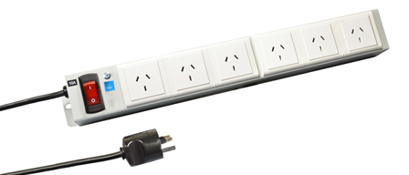 AUSTRALIA / NEW ZEALAND 10 AMPERE-250 VOLT, 6 OUTLET [AU1-10R] PDU POWER STRIP, METAL ENCLOSURE, "19" SURFACE OR VERTICAL RACK MOUNTING, ILLUMINATED 10 AMP. DOUBLE POLE CIRCUIT BREAKER, 2 POLE-3 WIRE GROUNDING [2P+E], 2.0 METER [6FT-7IN] LONG CORD [AU1-10P] PLUG. GRAY.

<br><font color="yellow">Notes: </font> 
<br><font color="yellow">*</font> Operating temp. = 0�C to +60�C.
<br><font color="yellow">*</font> Storage temp. = -10�C to +70�C.
<br><font color="yellow">*</font> Australia / New Zealand plugs, outlets, power cords, connectors, outlet strips, GFCI sockets listed below in related products. Scroll down to view.
