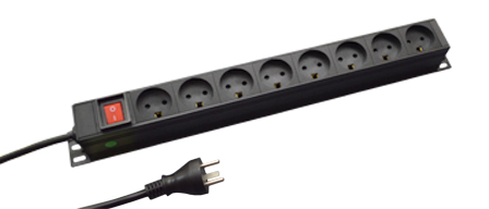 DENMARK 13 AMPERE 250 VOLT AFSNIT 107-2-D1 TYPE K (DE1-13R) 8 OUTLET PDU POWER STRIP, "19" VERTICAL RACK / SURFACE MOUNT, (1U SIZE), SHUTTERED CONTACTS, D.P. SWITCH, PILOT LIGHT, 50/60HZ, METAL ENCLOSURE, 2 POLE-3 WIRE GROUNDING (2P+E), 1.5mm2 CORD, 3.0 METERS (9FT-10IN) LONG. BLACK. 

<br><font color="yellow">Notes: </font> 
<br><font color="yellow">*</font> Operating temp. = -10�C to +60�C.
<br><font color="yellow">*</font> Storage temp. = -25�C to +65�C.
<br><font color="yellow">*</font> Denmark plugs, outlets, power cords, connectors, outlet strips, GFCI sockets listed below in related products. Scroll down to view.


