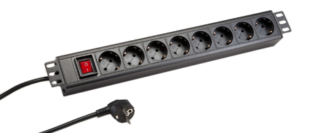 EUROPEAN GERMAN SCHUKO 16 AMPERE- 250 VOLT CEE 7/3 (EU1-16R), 50/60HZ, 8 <font color=ORANGE>(45� ANGLE)</font> OUTLET PDU POWER STRIP, ILLUMINATED 15 AMP. DOUBLE POLE SWITCH, SHUTTERED CONTACTS, 1.5U SIZE "19 IN." HORIZONTAL RACK MOUNT, METAL ENCLOSURE, 2 POLE-3 WIRE GROUNDING (2P+E), 3.0 METER (9FT-10IN) CORD, CEE 7/7 (EU1-16P) ANGLE PLUG. BLACK. 

<br><font color="yellow">Notes: </font> 
<br><font color="yellow">*</font> Operating temp. = -10�C to +60�C.
<br><font color="yellow">*</font> Storage temp. = -25�C to +65�C.
<br><font color="yellow">*</font> European German Schuko power cords, plugs, outlets, sockets, connectors, outlet strips, GFCI (RCD) sockets listed below in related products. Scroll down to view.

  