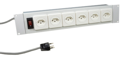 SWITZERLAND 10 AMPERE-250 VOLT SEV 1011 TYPE J (SW1-10R) 6 OUTLET PDU POWER STRIP, ILLUMINATED 10 AMP. DOUBLE POLE CIRCUIT BREAKER, METAL ENCLOSURE, HORIZONTAL RACK MOUNT, 2 POLE-3 WIRE GROUNDING (2P+E), 2.0 METER (6FT-7IN) CORD. GRAY.

<br><font color="yellow">Notes: </font> 
<br><font color="yellow">*</font> Operating temp. = 0C to +60C.
<br><font color="yellow">*</font> Storage temp. = -10C to +70C.
<br><font color="yellow">*</font> Swiss plugs, outlets, power cords, connectors, outlet strips, GFCI sockets listed below in related products. Scroll down to view.