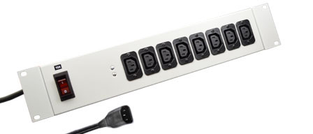 IEC 60320 C-13, C-14 10 AMPERE-230 VOLT 8 OUTLET PDU POWER STRIP, "19" IN. HORIZONTAL RACK MOUNT, METAL ENCLOSURE, ILLUMINATED 10 AMP. DOUBLE POLE CIRCUIT BREAKER, 2 POLE-3 WIRE GROUNDING (2P+E), 2.0 METER (6FT-7IN) CORD WITH C-14 PLUG. GRAY.

<br><font color="yellow">Notes: </font> 
<br><font color="yellow">*</font> Operating temp. = 0�C to +60�C.
<br><font color="yellow">*</font> Storage temp. = -10�C to +70�C.
<br><font color="yellow">*</font> IEC 60320 C13, C14 power cords, plugs, outlets, connectors, outlet strips, sockets, inlets listed below in related products. Scroll down to view.


