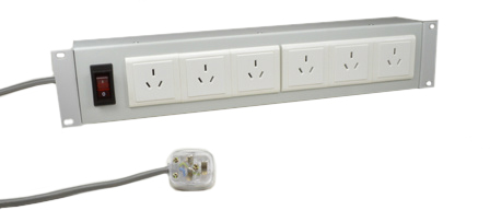 CHINA 10 AMPERE-250 VOLT 6 OUTLET PDU POWER STRIP (CH1-10R), SHUTTERED CONTACTS, "19 IN." HORIZONTAL RACK MOUNT, METAL ENCLOSURE, ILLUMINATED 10 AMPERE DOUBLE POLE CIRCUIT BREAKER, 2 POLE-3 WIRE GROUNDING (2P+E), 2.0 METER (6FT-7IN) LONG CORD WITH CH1-10P PLUG. GRAY.

<br><font color="yellow">Notes: </font> 
<br><font color="yellow">*</font> Operating temp. = 0C to +60C.
<br><font color="yellow">*</font> Storage temp. = -10C to +70C.

<br><font color="yellow">*</font> China plugs, outlets, power cords, connectors, outlet strips, GFCI sockets listed below in related products. Scroll down to view.

