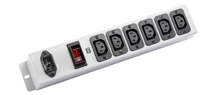 IEC 60320 C-13, C-14 PDU POWER STRIP, 6 OUTLETS, 10 AMPERE-230 VOLT, VERTICAL RACK / SURFACE MOUNT, METAL ENCLOSURE, SHUTTERED CONTACTS, ILLUMINATED 10 AMP. DOUBLE POLE CIRCUIT BREAKER, 2 POLE-3 WIRE GROUNDING (2P+E), IEC 60320 C-14 POWER INLET. GRAY.

<br><font color="yellow">Notes: </font> 
<br><font color="yellow">*</font> Operating temp. = 0C to +60C.
<br><font color="yellow">*</font> Storage temp. = -10C to +70C.
<br><font color="yellow">*</font> C14 power inlet accepts power cords with IEC 60320, C13, C15 type connectors.
<br><font color="yellow">*</font> IEC 60320 C13, C14 plugs, outlets, power cords, connectors, outlet strips are listed below in related products. Scroll down to view.
