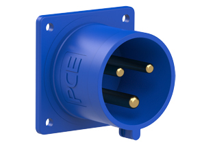 PCE 6239-6, STRAIGHT INLET (56mmX56mm MOUNTING), 30A/32A-250V, SPLASHPROOF IP44, 6h, 2P3W, BLUE.
<br>PIN & SLEEVE PANEL MOUNT INLET. cULus, OVE approved. Conformity Standards, UL 1682, UL 1686, IEC 60309-1, IEC 60309-2, CSA C22.2 182.1, CEE, EN 60309-1, EN 60309-2.

<br><font color="yellow">Notes: </font>
<br><font color="yellow">*</font> View "Dimensional Data Sheet" for extended product detail specifications and device measurement drawing.
<br><font color="yellow">*</font> View "Associated Products 1" for general overview of devices within this product category.
<br><font color="yellow">*</font> View "Associated Products 2" to download IEC 60309 Pin & Sleeve Brochure containing the complete cULus listed range of pin & sleeve devices.
<br><font color="yellow">*</font> Select mating IEC 60309 IP44 splashproof and IP67 watertight devices individually listed below under related products. Scroll down to view.