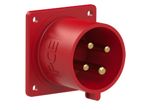 PCE 6249-7, STRAIGHT INLET (56mmX56mm MOUNTING), 30A-480V, SPLASHPROOF IP44, 7h, 3P4W, RED.
<br>PIN & SLEEVE PANEL MOUNT INLET. cULus approved. Conformity Standards, UL 1682, UL 1686, IEC 60309-1, IEC 60309-2, CSA C22.2 182.1

<br><font color="yellow">Notes: </font>
<br><font color="yellow">*</font> View "Dimensional Data Sheet" for extended product detail specifications and device measurement drawing.
<br><font color="yellow">*</font> View "Associated Products 1" for general overview of devices within this product category.
<br><font color="yellow">*</font> View "Associated Products 2" to download IEC 60309 Pin & Sleeve Brochure containing the complete cULus listed range of pin & sleeve devices.
<br><font color="yellow">*</font> Select mating IEC 60309 IP44 splashproof and IP67 watertight devices individually listed below under related products. Scroll down to view.