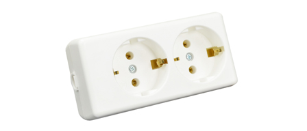 EUROPEAN SCHUKO 16 AMPERE-250 VOLT TYPE F CEE 7/3 (EU1-16R) DUPLEX POWER STRIP / IN-LINE CONNECTOR (REWIREABLE), IP20 RATED, 2 POLE-3 WIRE GROUNDING (2P+E), NYLON. WHITE. 

<br> <font color="yellow">Notes: </font> 
<br> <font color="yellow">*</font> View print for power supply cords or use 1.5mm� cordage. Max. O.D. = 8mm (0.315").
<br><font color="yellow">*</font> Select a European 16A-250V power cord.</font> <a href="https://internationalconfig.com/icc6.asp?item=81070" style="text-decoration: none">Power Cords Link</a>
<br> <font color="yellow">*</font> ROJ from cable, Strip three conductors 65mm (2.56").   
<br> <font color="yellow">*</font> Screw Torque: L + N Terminals = 0.4Nm, PE "Earth" = 0.4Nm, Cord Clamp = 0.6Nm. 
<br> <font color="yellow">*</font> Temp. Range: Nylon (PA) Temp. rating = -40�C to +75�C., VDE Minimum Temp. rating = -5�C to +35�C. 
<br> <font color="yellow">*</font> European Schuko plugs, outlets, power cords, GFCI/RCD outlets, power strips, adapters listed below. Scroll down to view.