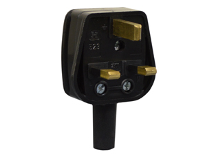 UK, BRITISH, UNITED KINGDOM 13 AMPERE-250 VOLT DOWN ANGLE PLUG (UK1-13P), BS 1363A TYPE G PLUG, IP20, 13 AMPERE FUSED, 2 POLE-3 WIRE GROUNDING (2P+E), NYLON (HIGH IMPACT RESISTANT). BLACK. 

<br><font color="yellow">Notes: </font> 
<br><font color="yellow">*</font> Max. Cord O.D. = 0.335" (8.5mm)
<br><font color="yellow">*</font> Terminal screw torque = 0.5Nm, Cord grip screw torque = 0.8Nm, Housing screw torque = 0.5Nm.
<br><font color="yellow">*</font> Operating temp. = -5�C to +40�C. �25�C @ 25 h.
<br><font color="yellow">*</font> Material = Polyamide 6.
<br><font color="yellow">*</font> British, UK Plugs available with 3A, 5A, 10A, 13A fuses.
<br><font color="yellow">*</font> British, United Kingdom plugs, power cords, outlets, power strips, GFCI-RCD receptacles, sockets, connectors, extension cords, plug adapters listed below in related products. Scroll down to view.
 