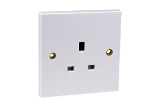 BRITISH, UNITED KINGDOM 13 AMPERE-250 VOLT OUTLET (86mmX86mm Size) (UK1-13R), BS 1363 TYPE G SOCKET, SHUTTERED CONTACTS, 2 POLE-3 WIRE GROUNDING (2P+E). WHITE. 

<BR> <font color="yellow"> Notes:</font>
<BR><font color="yellow">*</font> Weatherproof cover available # 74790-A (IP55 rated), Cover accepts & closes over down angle plugs (Not all plug variations).  
<BR><font color="yellow">*</font> Weatherproof enclosure available # 74790-B1 (IP66 rated), Cover closes & locks over down angle plugs (Not all plug variations).  
<BR><font color="yellow">*</font> European wall boxes. Use # 72350X47D, # 72350X35D, # 72350-F, # 72360, # 72360-RED.

<BR><font color="yellow">*</font> British, United Kingdom plugs, power cords, outlets, power strips, GFCI-RCD receptacles, sockets, connectors, extension cords, plug adapters listed below in related products. Scroll down to view.
