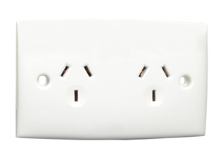 AUSTRALIA / NEW ZEALAND 10 AMPERE-250 VOLTS TYPE I DUPLEX OUTLET,(AS/NZS 3112)(AU1-10R), INTEGRAL WALL PLATE, 2 POLE-3 WIRE GROUNDING (2P+E). WHITE.

<br><font color="yellow">Notes: </font> 
<br><font color="yellow">*</font> Mounts on American 2x4 wall boxes & International wall boxes with 3.28" (83mm / 84mm) mounting centers.

<br><font color="yellow">*</font> Mounts on Surface wall boxes # 84225-AR, # 74225 boxes.

<br><font color="yellow">*</font> Weatherproof covers available. View# # 74900-MCS, # 74900-MCSV,

<br><font color="yellow">*</font> Australia TUV approved building wire/cable available. #<a href="https://internationalconfig.com/icc6.asp?item=CNCP07AA002">CNCP07AA002</a>.
 
<br><font color="yellow">*</font> Scroll down to view related power cords, plugs, power strips, GFCI sockets, plug adapters.
