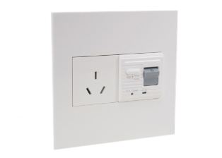 CHINA 16 AMPERE-230 VOLT GFCI (RCBO / RCD) OUTLET, 50/60 Hz, 10mA TRIP, 2 POLE-3 WIRE GROUNDING (2P+E). WHITE.

<BR><font color="yellow">Notes:</font>
<BR><font color="yellow">*</font> Flush mounts on American 4X4 wall box.
<BR><font color="yellow">*</font> Protects Downstream outlets. 
<BR><font color="yellow">*</font> No reset after power failure (Latched RCD). 
<BR><font color="yellow">*</font> Screw terminal torque = 0.08Nm. Operating temp. = -5C to +40C.  
<br><font color="yellow">*</font> Outlet accepts 16 ampere (CH2-16P) China plugs only.   
