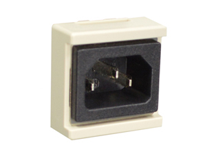 IEC 60320 C-14 MODULAR POWER INLET, 15 AMPERE 250 VOLT, 50/60Hz, 36mmX36mm SIZE, **4.8 x 0.8mm SPADE TERMINALS, 2 POLE-3 WIRE GROUNDING (2P+E). BLACK. 

<br><font color="yellow">Notes: </font> 
<br><font color="yellow">*</font> **Terminals require "Insulated" Q.C. connectors.

<br><font color="yellow">Notes: </font> 
<br><font color="yellow">*</font> Mounts on American 2x4, 4x4 wall boxes or Surface wall boxes # 74225, 84225-AR. Requires wall plates listed below.

<br><font color="yellow">*</font> Mounts on European one gang wall box, (60mm centers) # 72350X35D, 72350-F, 77190, 72360. Requires wall plates listed below.


<br><font color="yellow">*</font> Mounts on European two gang wall box (120mm centers) # 72355X35D, 72355-F, 72365. Requires wall plates listed below.


<br><font color="yellow">*</font> Panel Mount Frames # 74970-W, 74930, 74940, Surface Mount Frames # 74950, 74960. DIN Rail Mount Frame # 74970-DIN.

<br><font color="yellow">*</font> Mounts in "12", "3", "6", "9" clock hour positions on wall plates / mounting frames.
 
<br><font color="yellow">*</font> Contact sales for product application assistance.  

<br><font color="yellow">*</font> Mating wall plates / mounting frames, GFCI outlets, PDU power strips, circuit breaker, switch, plug adapters are listed below in related products. Scroll down to view.