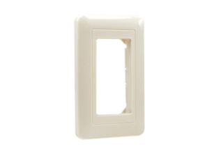 WALL PLATE AND MOUNTING FRAME FOR TWO (36mmX36mm Size) MODULAR OUTLETS. IVORY. 

<br><font color="yellow">Notes: </font> 
<br><font color="yellow">*</font> Mounts on American 2x4 wall boxes. Surface mount on wall boxes #74225, #84225-AR. Weatherproof cover = #74900-MCS.
<br><font color="yellow">*</font> Wall plate / mounting frame requires standard American #6-32 x 3/4 inch long mounting screws.
<br><font color="yellow">*</font> For weatherproof applications use #74900-MCS cover.
<br><font color="yellow">*</font> Not for use with #74900-MCSV W.P. cover.
<br><font color="yellow">*</font> Not for use with #74901-SCH outlet.
<br><font color="yellow">*</font> Ensure receptacle is securely snapped into mounting frame. Back locking tabs on frame must be completely engaged with receptacle.
<br><font color="yellow">*</font> Scroll down to view wall plates, outlets, GCFI /RCD sockets, power strips, plug adapters in related products.
  