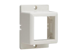 RAISED SURFACE / PANEL MOUNTING FRAME. IVORY.

<br><font color="yellow">Notes: </font> 
<br><font color="yellow">*</font> Frame accepts one modular (36mmX36mm size) type outlet, circuit breaker, switch.
<br><font color="yellow">*</font> Use only on insulated surfaces.
  