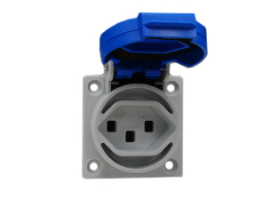 32 Amp 5 pin Weatherproof Switched Socket Outlet IP66 Straight Plug Male