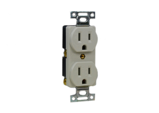 JAPAN 15 AMPERE-125 VOLT DUPLEX RECEPTACLE, OUTLET, SOCKET, JIS C 8303 TYPE B (JA1-15R) (NEMA 5-15R), IMPACT RESISTANT NYLON BODY, 2 POLE-3 WIRE GROUNDING (2P+E), BACK OR SIDE WIRED. IVORY. PSE, JET APPROVED. 

<br><font color="yellow">Notes: </font> 
<br><font color="yellow">*</font> Outlet mounts on American 2x4 wall boxes. Mating wall plate #78501.
<br><font color="yellow">*</font> Outlet accepts 15A-125V American NEMA 5-15P, NEMA 1-15P plugs, Japan JA1-15P plugs. <font color="YELLOW"> Locking version available #78500-LK. Prevents accidental disconnects.</font>
<br><font color="yellow">*</font> Japan power cords, plugs, outlets, connectors are listed below in related products. Scroll down to view.


 