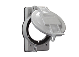 WEATHERPROOF FLANGED INLET/OUTLET COVER, MOUNTS ON FD TYPE WALL BOXES OR PANEL MOUNT, GASKETED, REQUIRES 2-5/8 INCH DEEP WALL BOX. GRAY.

<br><font color="yellow">Notes: </font> 
<br><font color="yellow">*</font> Cover accepts #L520-FI, L530-FI, L620-FI, L630-FI, L520-FO, L530-FO, L620-FO, L630-FO, L1420-FI, L1420-FO, L1430-FI, L1430-FO inlets/outlets.
<br><font color="yellow">*</font> Cover accepts #L1520-FI, L1520-FO, L1530-FI, L1530-FO, L1620-FI, L1620-FO, L1630-FI, L1630-FO, L2120-FI, L2120-FO, L2130-FI, L2130-FO inlets/outlets.
<br><font color="yellow">*</font> View mating surface mount wall boxes #79420-D, #79425-D. Scroll down to view flanged inlets, outlets, wall boxes. 

 
