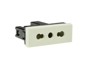 ITALY, CHILE, SOUTH AMERICA 16A/10A-250V MODULAR CEI 23-16/VII OUTLET, TYPE L (IT2-16R / IT1-10R), SHUTTERED CONTACTS, 18.5mmX50mm MODULAR SIZE, 2 POLE-3 WIRE GROUNDING (2P+E), WALL BOX, PANEL, DIN RAIL MOUNT. WHITE. Outlet accepts Italy, Chile 16A & 10A plugs. Terminal screw torque: 0.5Nm.

<br><font color="yellow">Notes: </font> 

<br><font color="yellow">*</font> Outlet mounts on American 2x4 wall boxes. Requires frame # 84202-F & wall plate # 84703 (White).  Options: Dark Gray, Chrome.

<br><font color="yellow">*</font> Weatherproof Cover # 84202-WP, IP 55 rated, Mounts on American 2X4 Wall box or Panel Mount.   
  
<br><font color="yellow">*</font> Outlet mounts on American 4x4 wall boxes. Requires frame # 84203-F & wall plate # 84705 (White).  Options: Dark Gray, Chrome. 
 
<br><font color="yellow">*</font> Panel mount modular device "Snap-In" frames # 84455 (White), # 84455-BLK (Dark Gray). DIN Rail mount frame # 84449. White. 

<br><font color="yellow">*</font> Surface mount wall boxes, View # 84442 series. Surface mount weatherproof box , IP 55 rated # 84446. White.


 <br><font color="yellow">*</font> Scroll down to view related plugs, outlets, GFCI/RCD sockets, power cords, power strips, plug adapters.  
 