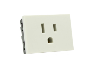 AMERICA 15 AMPERE-125 VOLT NEMA 5-15R TYPE A, B, MODULAR OUTLET, 37mmX50mm SIZE, 2 POLE-3 WIRE GROUNDING (2P+E), WALL BOX, PANEL, DIN RAIL MOUNT. WHITE. Terminal screws torque = 0.5Nm.
 
<br><font color="yellow">Notes: </font> 

<br><font color="yellow">*</font> Outlet mounts on American 2x4 wall boxes. Requires frame # 84202-F & wall plate # 84702 (White).  Options: Dark Gray, Chrome.

<br><font color="yellow">*</font> Weatherproof Cover # 84202-WP, IP 55 rated, Mounts on American 2X4 Wall box or Panel Mount.   
  
<br><font color="yellow">*</font> Outlet mounts on American 4x4 wall boxes. Requires frame # 84203-F & wall plate # 84705 (White).  Options: Dark Gray, Chrome. 
 
<br><font color="yellow">*</font> Outlet Panel Mounts. Requires frame # 84455 (White) Option: Dark Gray. DIN Rail mount. Requires frame # 84449. White. 

<br><font color="yellow">*</font> Surface mount wall boxes, View # 84443 series. Surface mount weatherproof box , IP 55 rated # 84446. White.

 <br><font color="yellow">*</font> Scroll down in related products to view America, South America, Argentina, Brazil, Chile, Peru plugs, outlets, GFCI/RCD sockets, power cords, power strips, plug adapters for all South America countries.

 
 
 
 
 