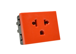SOUTH AMERICA, EUROPEAN 15A/10A-250V (NEMA 5-15R / EURO) TYPE B, C, MODULAR OUTLET, 37mmX50mm SIZE, 2 POLE-3 WIRE GROUNDING (2P+E), WALL BOX, PANEL, DIN RAIL MOUNT. RED. Terminal screws torque = 0.5Nm.
 
<br><font color="yellow">Notes: </font> 

<br><font color="yellow">*</font> Outlet mounts on American 2x4 wall boxes. Requires frame # 84202-F & wall plate # 84702 (White).  Options: Dark Gray, Chrome.

<br><font color="yellow">*</font> Weatherproof Cover # 84202-WP, IP 55 rated, Mounts on American 2X4 Wall box or Panel Mount.   
  
<br><font color="yellow">*</font> Outlet mounts on American 4x4 wall boxes. Requires frame # 84203-F & wall plate # 84705 (White).  Options: Dark Gray, Chrome. 
 
<br><font color="yellow">*</font> Outlet Panel Mounts. Requires frame # 84455 (White) Option: Dark Gray. DIN Rail mount. Requires frame # 84449. White. 

<br><font color="yellow">*</font> Surface mount wall boxes, View # 84443 series. Surface mount weatherproof box , IP 55 rated # 84446. White.

<br><font color="yellow">*</font> Outlet accepts NEMA 5-15P (2P+E), NEMA 1-15P (2P) plugs & European (2P) plugs with (0.40mm) diameter pins. 

<br><font color="yellow">*</font> Scroll down in related products to view South America, Argentina, Brazil, Chile, Peru plugs, outlets, GFCI/RCD sockets, power cords, power strips, plug adapters for all South America countries.