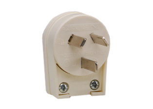 ARGENTINA PLUG, 10 AMPERE-250 VOLT TYPE I PLUG (AR1-10P), REWIREABLE ANGLE PLUG, 2 POLE 3 WIRE GROUNDING (2P+E), O.D. CORD GRIP = 13mm (0.510") DIA., WHITE.

<br><font color="yellow">Notes: </font> 
<br><font color="yellow">*</font> Angle plug design allows cord to exit left, right, up or down.
<br><font color="yellow">*</font> Terminal screw torque = 0.5Nm, Assembly screw = 0.3Nm.

