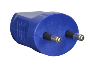 THAILAND PLUG 16 AMPERE-250 VOLT, TISI TYPE O TIS 166-2549, <font color="yellow">REWIREABLE</font> PLUG, 2 POLE-2 WIRE (2P). BLUE.

<br><font color="yellow">Notes: </font>
<BR><font color="yellow">*>>></font> TIS STANDARD 166-2549 Mandatory effective date November 2020. 
<br><font color="yellow">*</font> Plug connects with Thailand TIS 2432-2555 Type O multi-configuration Outlets & Universal Sockets. View:  <a href="https://internationalconfig.com/icc6.asp?item=85100X45D" style="text-decoration: none">Thailand Receptacles</a>.
<br><font color="yellow">*</font> Max cable / cord O.D. = 0.393" (10mm), Terminal screw torque = 0.5Nm.
<br><font color="yellow">*</font> Recommended Storage / Operating temp -15C to +60C
<br><font color="yellow">*</font> Material: PC, PBT (Service Temperature -20C to +140C)
 