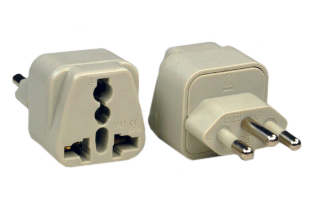 UNIVERSAL BRAZIL, SOUTH AFRICA PLUG ADAPTER, 16 AMPERE-250 VOLT, CONNECTS BRAZIL, S, AFRICA, BRITISH, AUSTRALIA, EUROPEAN, NEMA, WORLDWIDE / INTERNATIONAL PLUGS WITH BRAZIL <font color="yellow"> TYPE N, </font> NBR 14136 20A-250V OUTLETS, SOUTH AFRICA 16A-250V SANS 164-2 OUTLETS, 2 POLE-3 WIRE GROUNDING (2P+E). IVORY. 

<br><font color="yellow">Notes: </font>
<br><font color="yellow">*</font> Adapter #85305-BR3 - Maximum in use electrical rating 16 Ampere 250 Volt. 
<br><font color="yellow">*</font> Adapter plug connects with South Africa SANS 164-2 type N 15/16A-250V outlets and Brazil NBR 14136 type N 20A-250V outlets only.
<br><font color="yellow">*</font> Add-on adapter #74900-SGA required for "Grounding / Earth" connection when #85305-BR3 is used with European, German, French Schuko CEE 7/7 & CEE 7/4 plugs.
<br><font color="yellow">*</font> Optional plug adapter with integral "Grounding / Earth" connection #85305-GBA is listed below in related products. Scroll down to view.
<br><font color="yellow">*</font><font color="yellow">*</font> Scroll down to view related product groups including similar adapters or select from Adapter Links and Transformer Links.
<br><font color="yellow">*</font> Adapter Links:  
<font color="yellow">-</font> <a href="https://www.internationalconfig.com/plug_adapt.asp" style="text-decoration: none">Country Specific Adapters</a> <font color="yellow">-</font> <a href="https://www.internationalconfig.com/universal_plug_adapters_multi_configuration_electrical_adapters.asp" style="text-decoration: none">Universal Adapters</a> <font color="yellow">-</font> <a href="https://www.internationalconfig.com/icc5.asp?productgroup=%27Plug%20Adapters%2C%20International%27" style="text-decoration: none">Entire List of Adapters</a> <font color="yellow">-</font> <a href="https://www.internationalconfig.com/Electrical_Adapters_C13_C14_C19_C20_C15_C7_C5_C21_60309_and_Electrical_Adapter_Power_Cords.asp" style="text-decoration: none">IEC 60320 Adapters</a> <font color="yellow">-</font><BR> <a href="https://www.internationalconfig.com/icc6.asp?item=IEC60320-Power-Cord-Splitters" style="text-decoration: none">IEC 60320 Splitter Adapters </a> <font color="yellow">-</font> <a href="https://www.internationalconfig.com/icc6.asp?item=IEC60320-Power-Cord-Splitters" style="text-decoration: none">NEMA Splitter Adapters </a> <font color="yellow">-</font> <a href="https://www.internationalconfig.com/icc6.asp?item=888-2126-ADPU" style="text-decoration: none">IEC 60309 Adapters</a> <font color="yellow">-</font> <a href="https://www.internationalconfig.com/cordhelp.asp" style="text-decoration: none">Worldwide and IEC Power Cord Selector</a>.
<br><font color="yellow">*</font> Transformer Links: <font color="yellow">-</font> <a href="https://www.internationalconfig.com/icc6.asp?item=Transformers" style="text-decoration: none">Step-Up, Step-Down Transformers & Voltage Converters </a>.