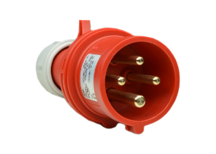 IEC 60309 (6H) 16 AMPERE-380/415 VOLT OVE, 20 AMPERE-380/415 VOLT C(UL)US, SPLASHPROOF (IP44) PIN AND SLEEVE IN-LINE PLUG, COMPRESSION STRAIN RELIEF, 3 POLE-4 WIRE GROUNDING (3P+E), NYLON (POLYAMIDE BODY). OPERATING TEMP. = -25C +80C. RED. APPROVALS: OVE, C(UL)US. CERTIFICATIONS: REACH, RoHS, CE.

<br><font color="yellow">Notes: </font> 
<br><font color="yellow">*</font> See IEC 60309 brochure to view assortment of mating pin and sleeve inlets & outlets with the same electrical rating as 888-21005-NS.