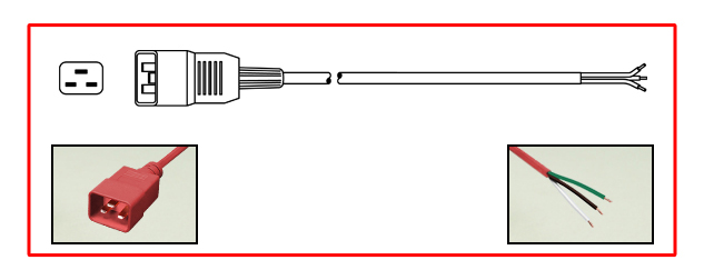 IEC 60320 C-20 PLUG, 20 AMPERE-250 VOLT POWER SUPPLY CORD, 12/3 AWG, SJT, 105°C, 2 POLE-3 WIRE GROUNDING, 2.44 METERS (8 FEET) (96") LONG. STRIPPED ENDS. RED.
<br><font color="yellow">Length: 2.44 METERS (8 FEET)</font>
<br>
<br>

<div style="width:825px">
<div style="float:left"><font color="yellow">*</font>Scroll down to view related color power cords. <font color="yellow">**</font>Return to our color cord selector:</div>
<div style="float:left"><img src="../images/yellow_arrow.png" style="width:20px; margin-left:5px"></div>
<div style="float:left"><a href="https://internationalconfig.com/Color-Power-Cords-Color-Cord-Sets-Red-Blue-Green-Color-Power-Cords-C13-C14-C15-C20-C19-IEC-60320-NEMA-5-15-Red-Blue-Green-Color-Power-Cords.asp">
<img src="../images/color_power_cords_icc6.jpg" style="height:45px; border:2px solid #999999; margin-left:5px"></a></div>
</div>