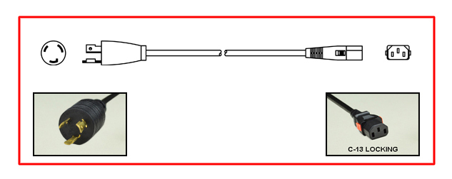 <font color="red">LOCKING</font> 15 AMPERE-250 VOLT POWER CORD, NEMA L6-20P LOCKING PLUG, IEC 60320 <font color="RED"> LOCKING C-13 CONNECTOR</font>, SJTO 14/3 AWG, 105�C, 2 POLE-3 WIRE GROUNDING (2P+E), 3.66 METERS (12 FEET) (144") LONG. BLACK.
<br><font color="yellow">Length: 3.66 METERS (12 FEET)</font> 

<br><font color="yellow">Notes: </font> 
<br><font color="yellow">*</font> IEC 60320 C13 connector locks onto C14 power inlets or C14 plugs. (<font color="red"> Red color (slide release latch) unlocks the C19 connector.</font>)
<br><font color="yellow">*</font> <font color="red"> Locking</font> European, British, UK, Australian, International and America / Canada (NEMA) 5-15P, 5-20P, 6-15P, 6-20P, L5-15P, L6-15P, L5-20P, L6-20P, L5-30P, L6-30P, IEC 60309 (6h), IEC 60320 C13, IEC 60320 C19 locking power cords are listed below in related products. Scroll down to view.
