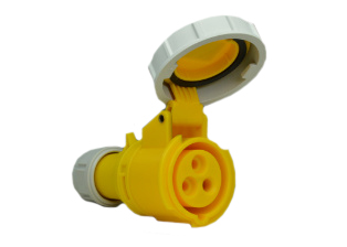 IEC 60309 (4h) PIN & SLEEVE CONNECTOR, 16 AMPERE 110-130 VOLT, 50/60 HZ, WATERTIGHT (IP67), 2 POLE-3 WIRE GROUNDING (2P+E), CEE 17, IEC 309, COMPRESSION STRAIN RELIEF, NYLON (POLYAMIDE BODY), OPERATING TEMP. = -25�C TO +80�C. YELLOW. 

<br><font color="yellow">Notes: </font> 
<br><font color="yellow">*</font> 999-3156-NS has internal wiring polarity orientation designed for use in countries outside of North America and therefore is only European approved. If point of use for this product is within North America use our 888 series pin and sleeve devices which meet approvals and polarity requirements for North America. <a href="https://internationalconfig.com/icc6.asp?item=888-3156-NS" style="text-decoration: none">888 Series Link</a>OTE
<br><font color="yellow">*</font> Scroll down to view additional yellow IEC 60309 (4h) devices listed below in the related products or <BR>download the IEC 60309 Pin & Sleeve Brochure to view the entire range of pin and sleeve devices.