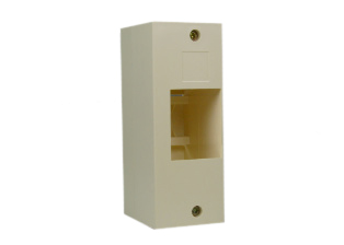 EUROPEAN / INTERNATIONAL SURFACE MOUNT ENCLOSURE FOR SINGLE OR DOUBLE POLE CIRCUIT BREAKERS. GREY, IP40 PROTECTION.