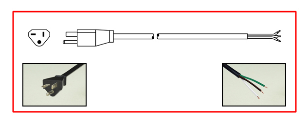 United States Power Cord - United States NEMA 6-20 plug to Unterminated End