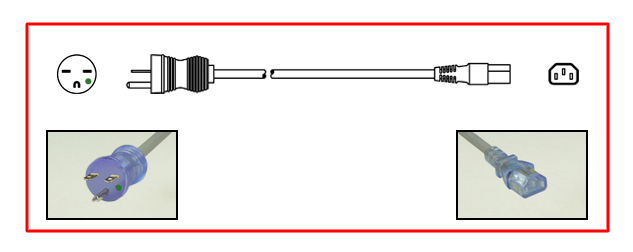 Hospital Grade NEMA 6-15 plug to straight C-13 connector - Hospital Grade Power Cord