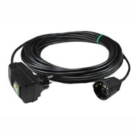 36006-RCD GFCI Schuko Extension Cord 30Ma Trip Level 16A-230V 6 Feet Long