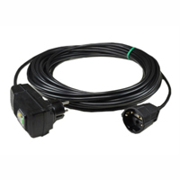 36010-RCD GFCI Schuko Extension Cord 30Ma Trip Level 16A-230V 10 Feet Long