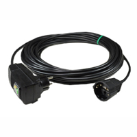 36015-RCD GFCI Schuko Extension Cord 30Ma Trip Level 16A-230V 15 Feet Long