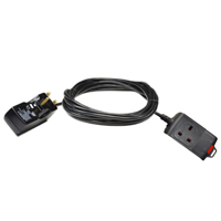 37100-RCD GFCI United Kingdom Extension Cord 30Ma Trip Level 13A-230V 100 Feet Long