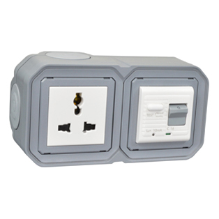 4731-10HG2-GRY Universal 10A GFCI 10Ma Trip Flush Mount